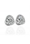 Aretes de diamantes moissanite florales