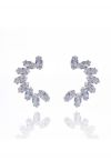 Aretes de diamantes en forma de C