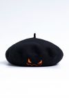 Gorro tipo boina Wicked Pumpkin en negro