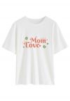 Camiseta con cuello redondo Love Mom