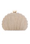 Cartera de mano Ritzy Seashell Pearl en oro rosa