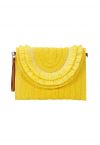 Bolso Sobre Rafia Color Liso Amarillo