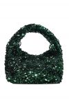 Minibolso de lentejuelas en verde de Glamorous