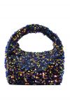 Minibolso de lentejuelas en azul marino de Glamorous