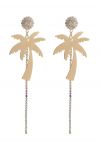 Pendientes de borla de palmera de coco