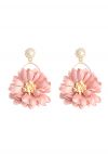 Pendientes cautivadores de perlas Blossom en rosa