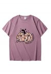 Camiseta con estampado de calabaza y flores