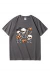 Camiseta con estampado de calaveras y lazos a cuadros