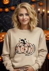 Sudadera con estampado de calabaza y flores