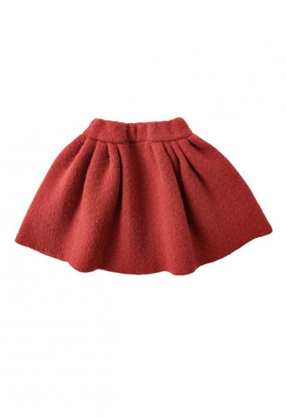 Falda plisada de color liso para niños