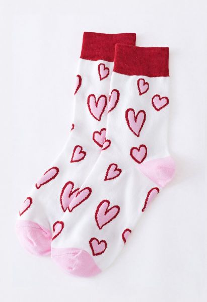 Calcetines cómodos Pinky Heart