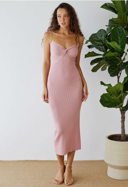 VESTIDO DE CAMISAS DE PUNTO Y CUERPO CON PARTE DELANTERA EN ROSA