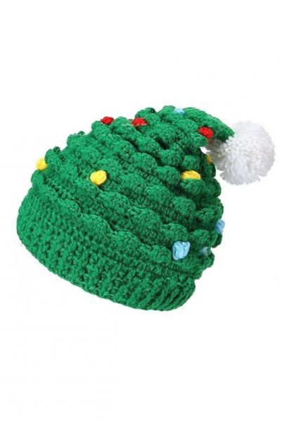 Gorro colorido con pompones