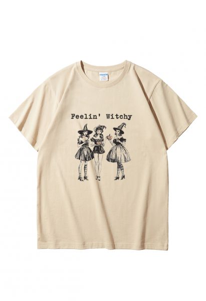 Camiseta con estampado femenino Feelin' Witchy