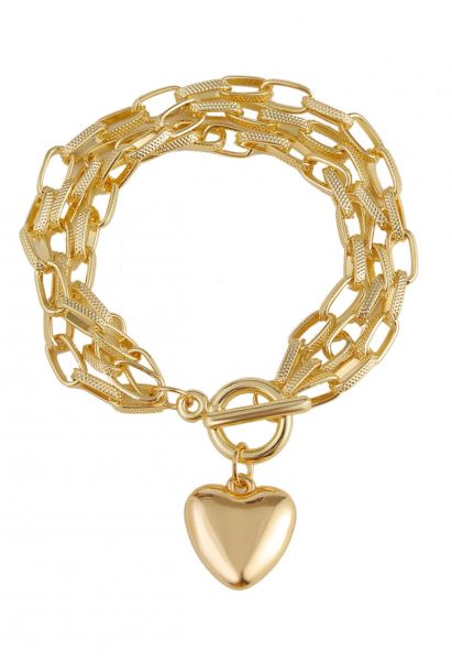 Pulsera de cadena de oro de amor