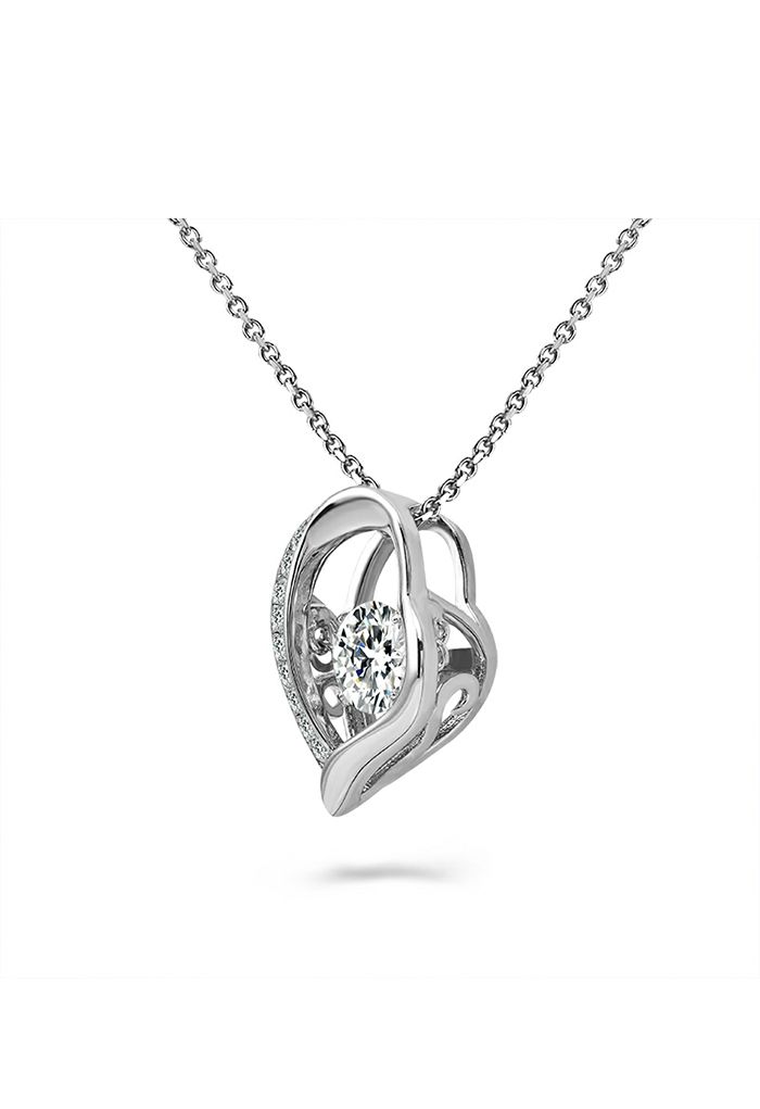 Collar de diamantes moissanite con detalles brillantes