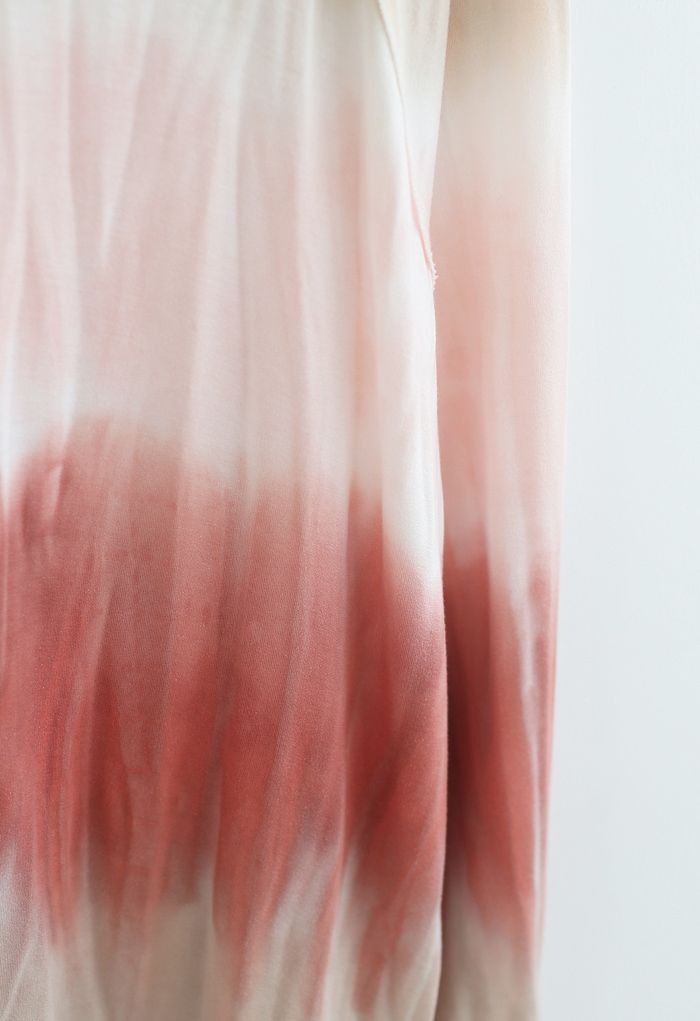 Sudadera de manga larga con efecto tie dye degradado