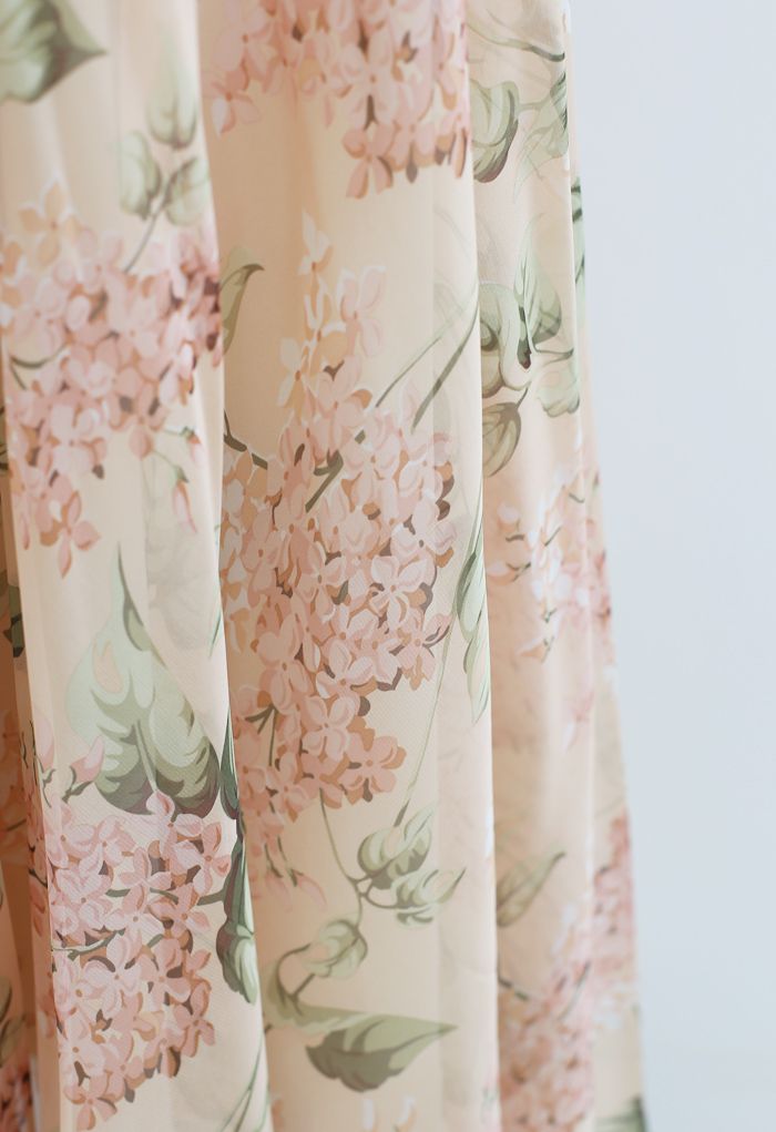 Falda larga acuarela jacinto floreciente