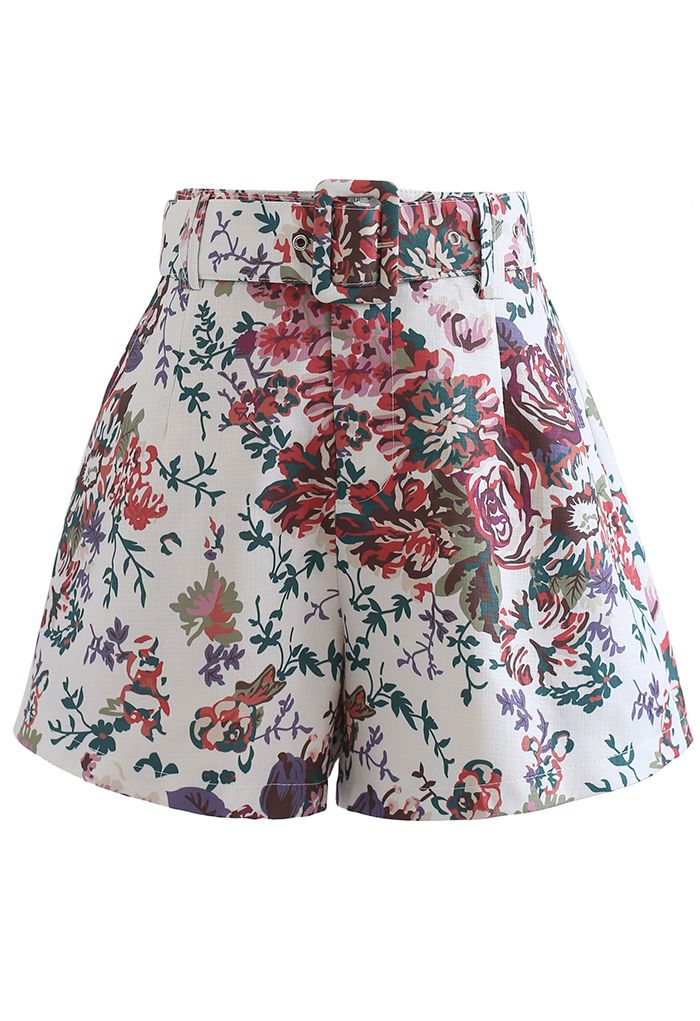 Conjunto de camisa y pantalones cortos con estampado floral Groovy