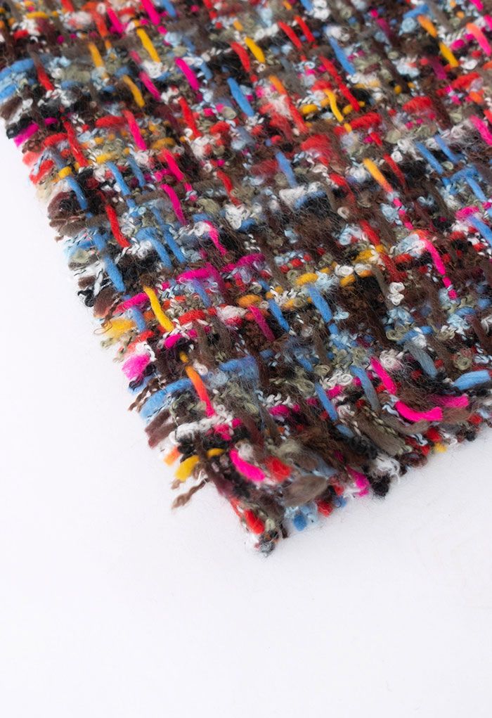 Bufanda extragrande de tweed de colores