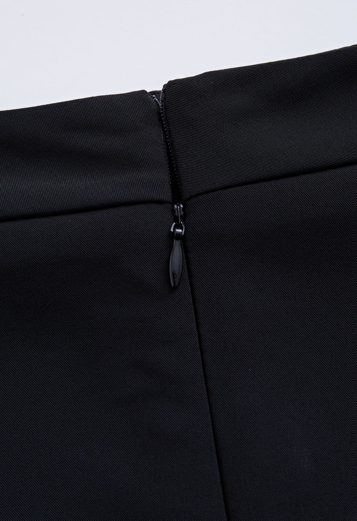 Minifalda de brotes en color sólido Dazzling Diamond en negro