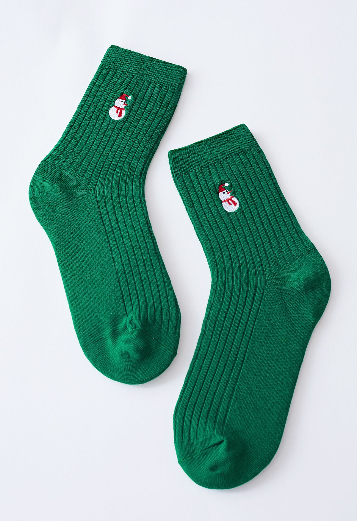 Caja de regalo con calcetines bordados de Papá Noel