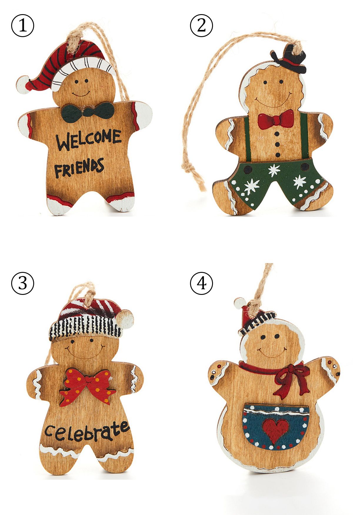 Adorno navideño Happy Gingerbread Friends