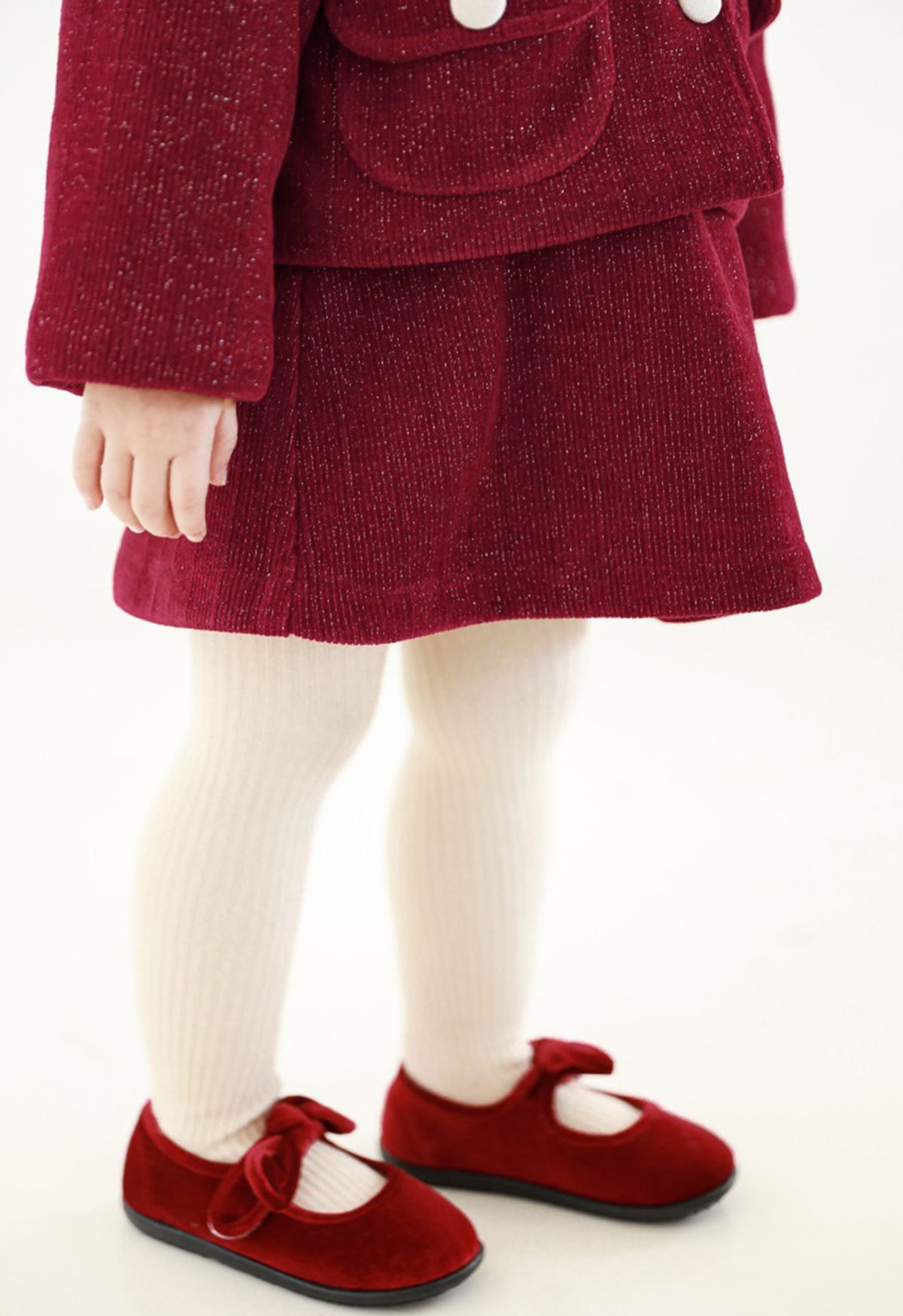 Minifalda de color sólido Glimmer para niños