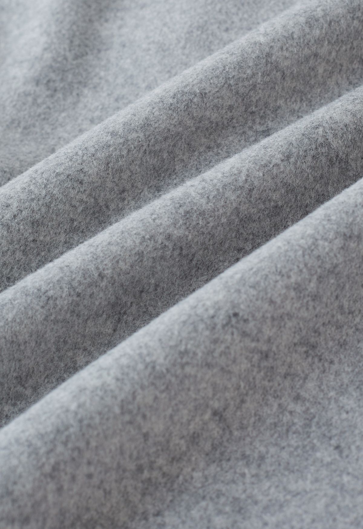 Conjunto de blazer corto de mezcla de lana y chaleco con cinturón en gris