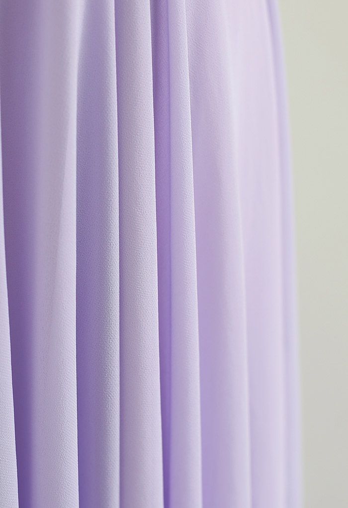 Falda larga de gasa favorita atemporal en lila