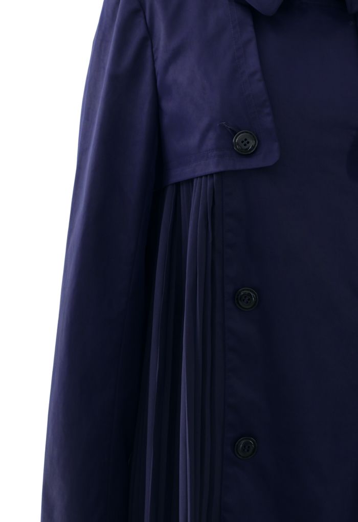 Abrigo Azul Marino con Doble Botonadura