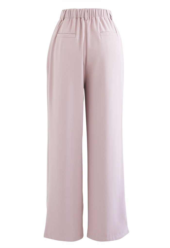 Pantalones Casuales Breezy Color Sólido en Rosa
