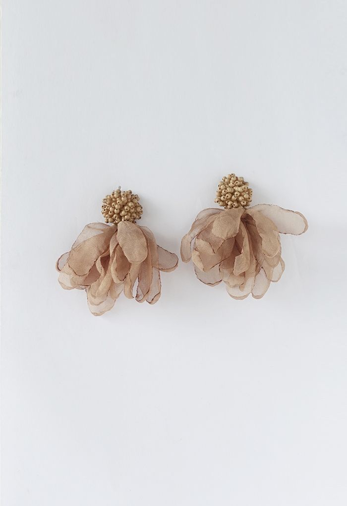 Pendientes de flor de malla floreciente