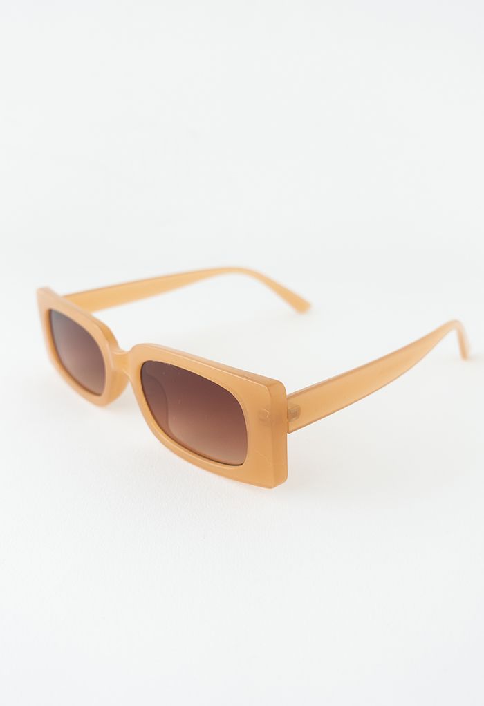 Gafas de sol rectangulares de aro completo en naranja
