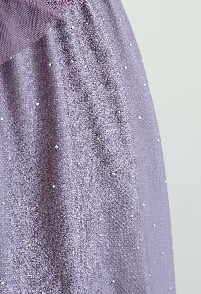 Falda de tul con decoración de cristales Rambling en morado
