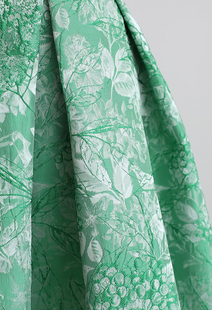 Falda de vuelo plisada en verde de Grape Manor