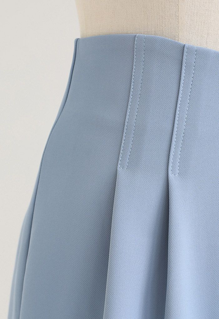 Shorts plisados con cintura Stitches en azul