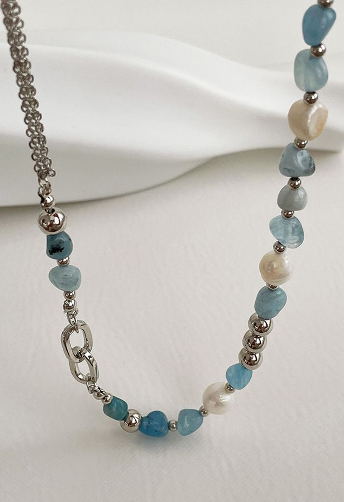 Collar de perlas de agua dulce de cristal barroco