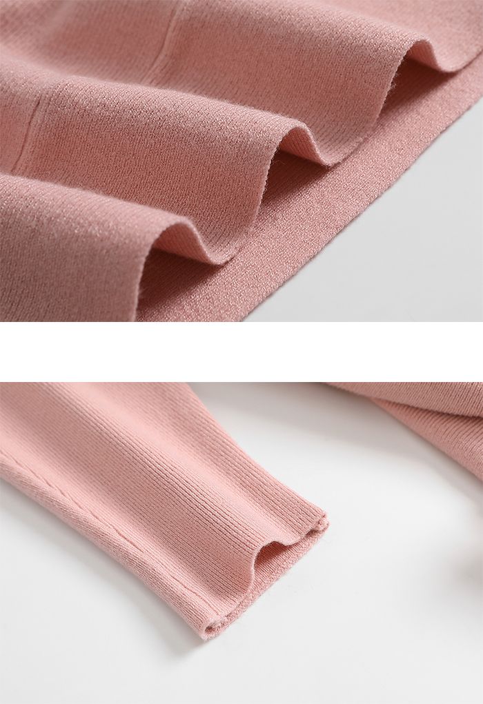 Suéter de gran tamaño con lazo y manga de murciélago en rosa