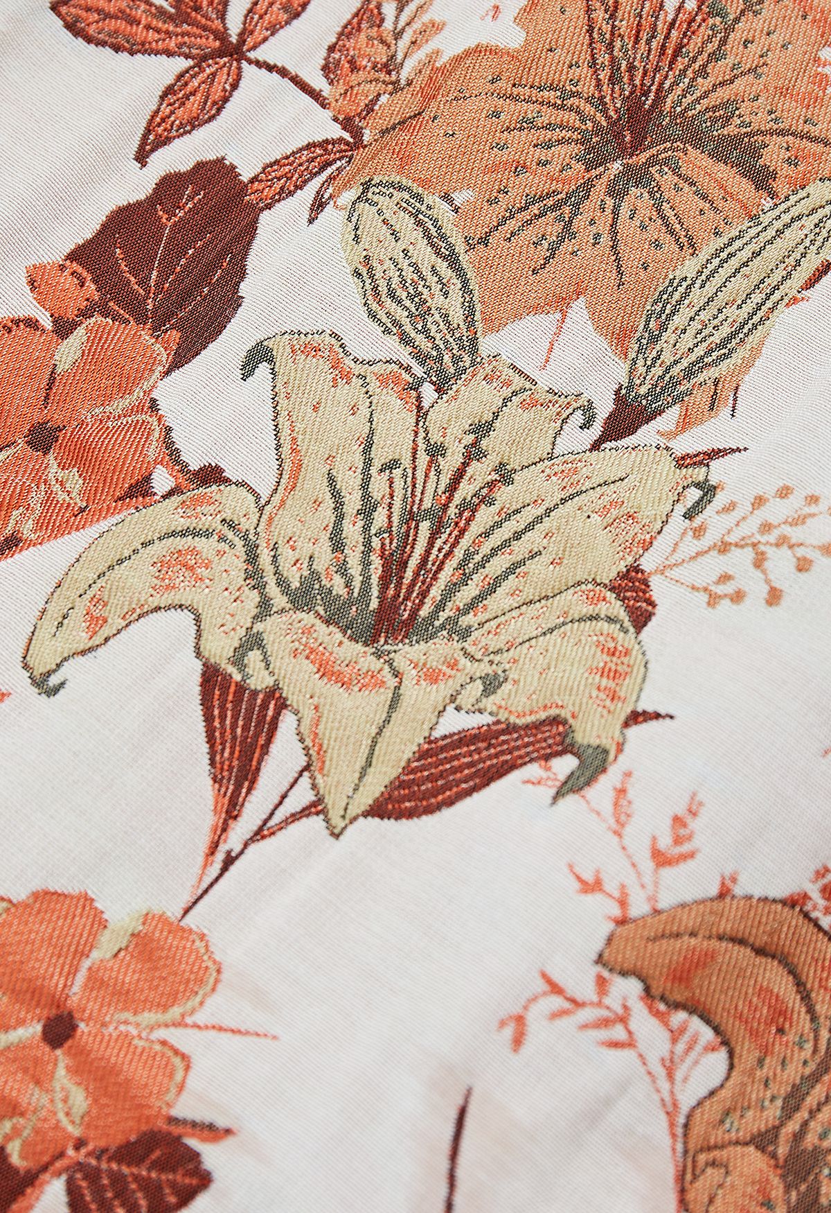 Falda midi plisada de jacquard con mariposas Lily