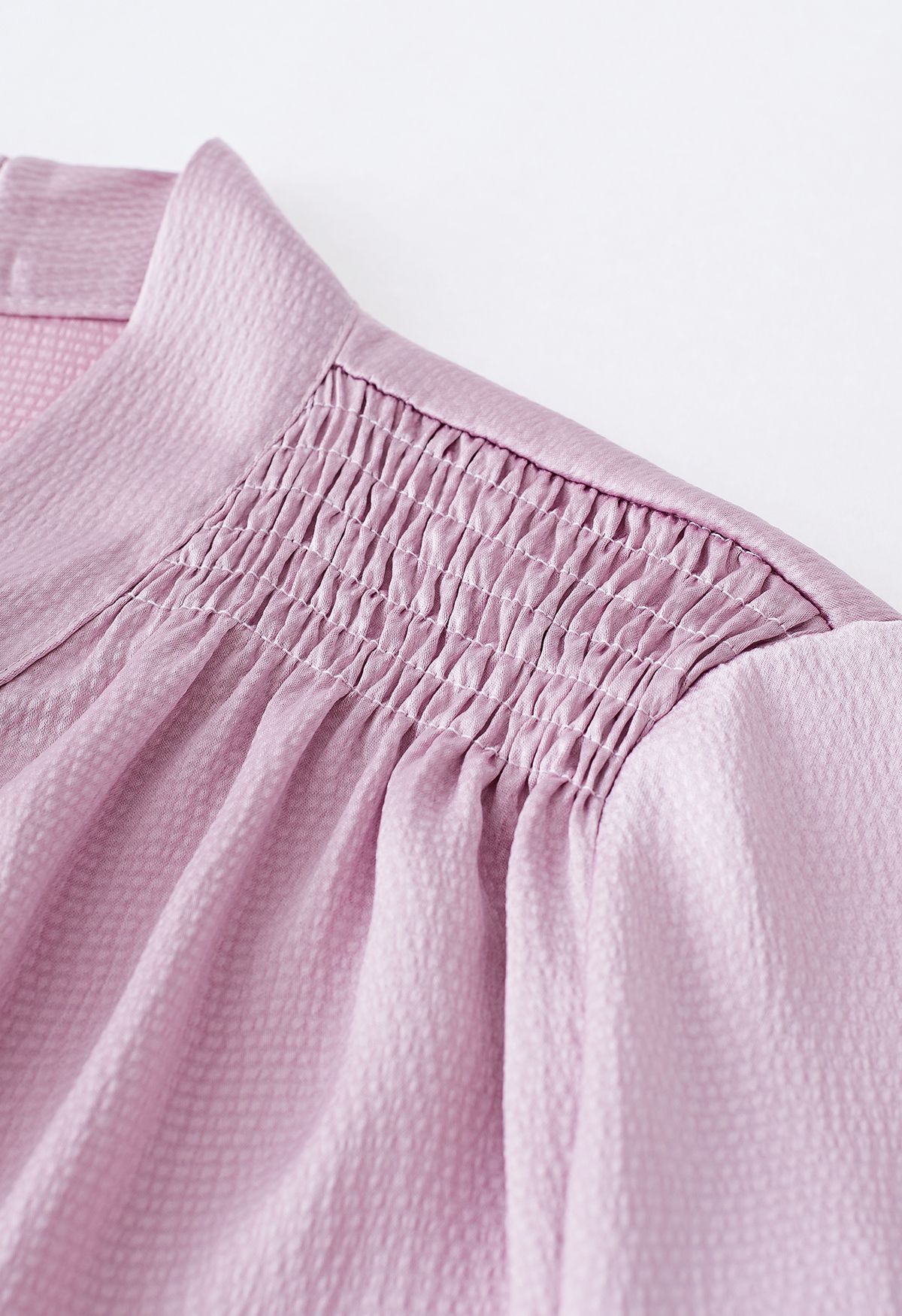 Camisa Rose Bowknot en relieve en rosa