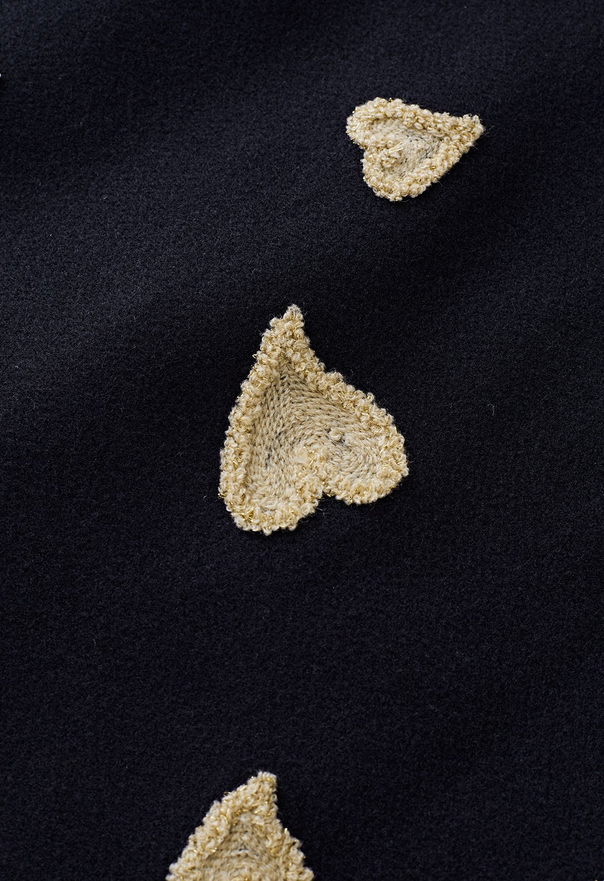 Minifalda Bud de mezcla de lana con bordado de corazones