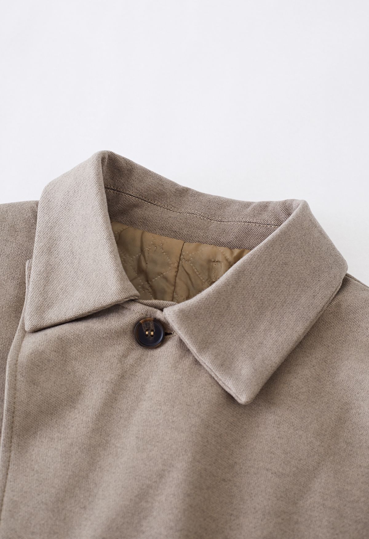 Conjunto de chaqueta corta con cuello de piel sintética y falda plisada