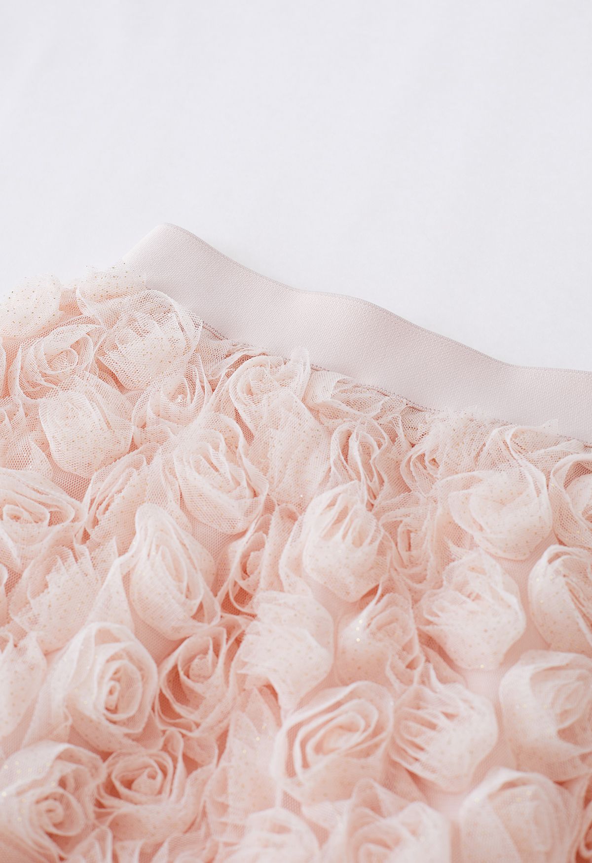 Falda de tul de malla rosa Momento romántico