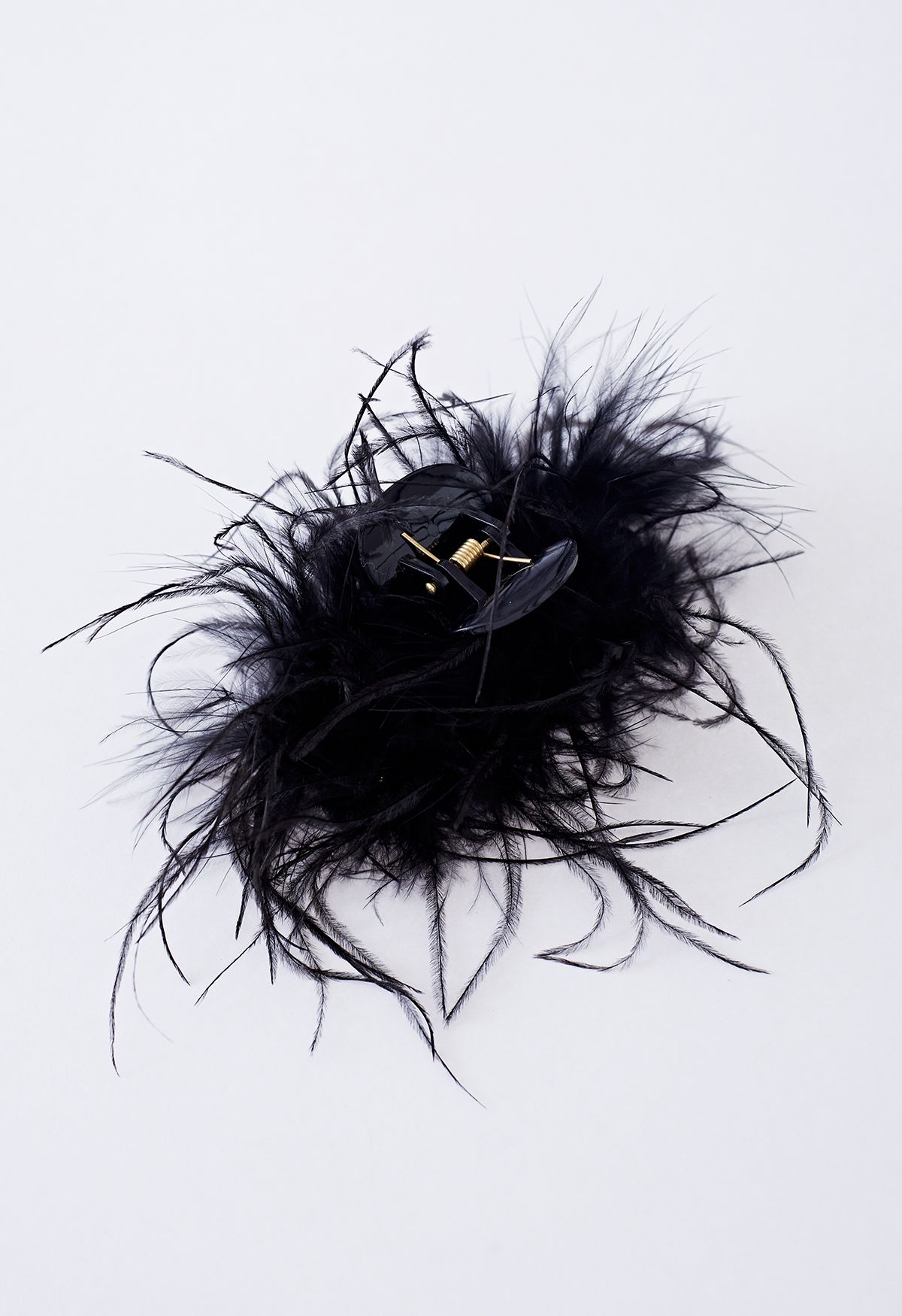 Pasador Airy Feather en negro