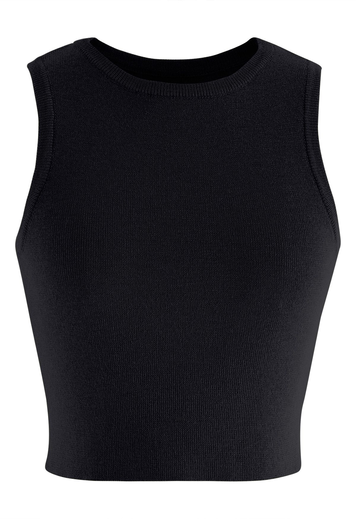 Camiseta sin mangas de punto Lithesome Comfort en negro