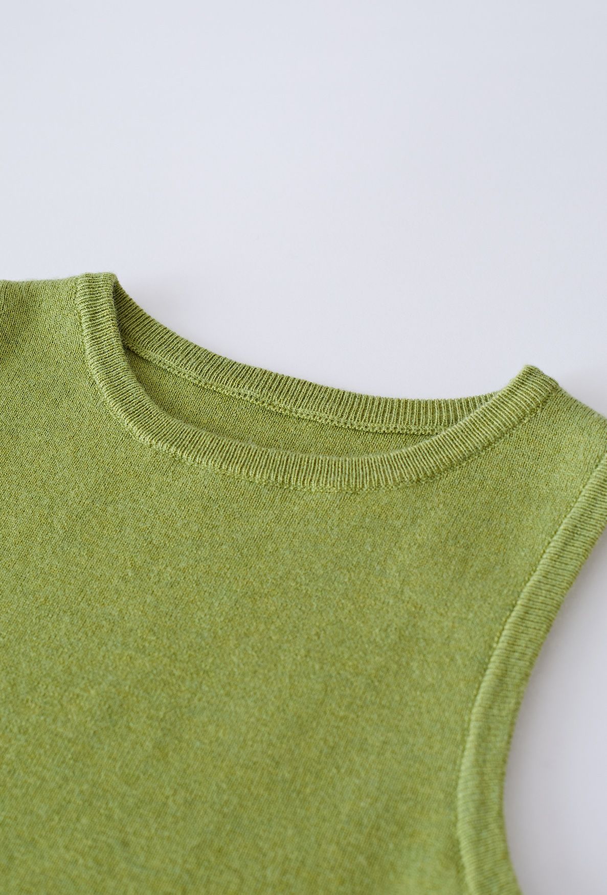 Camiseta sin mangas de punto Comfort Lithesome en verde