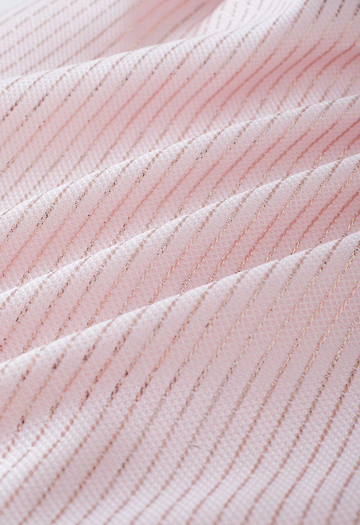 Falda midi plisada de jacquard con líneas brillantes