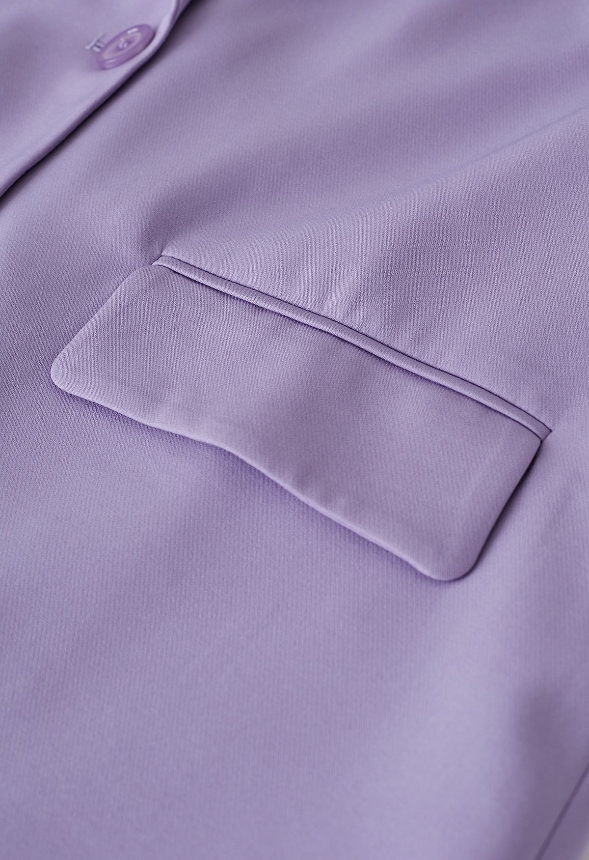 Blazer de bolsillo con solapa de color liso en lila