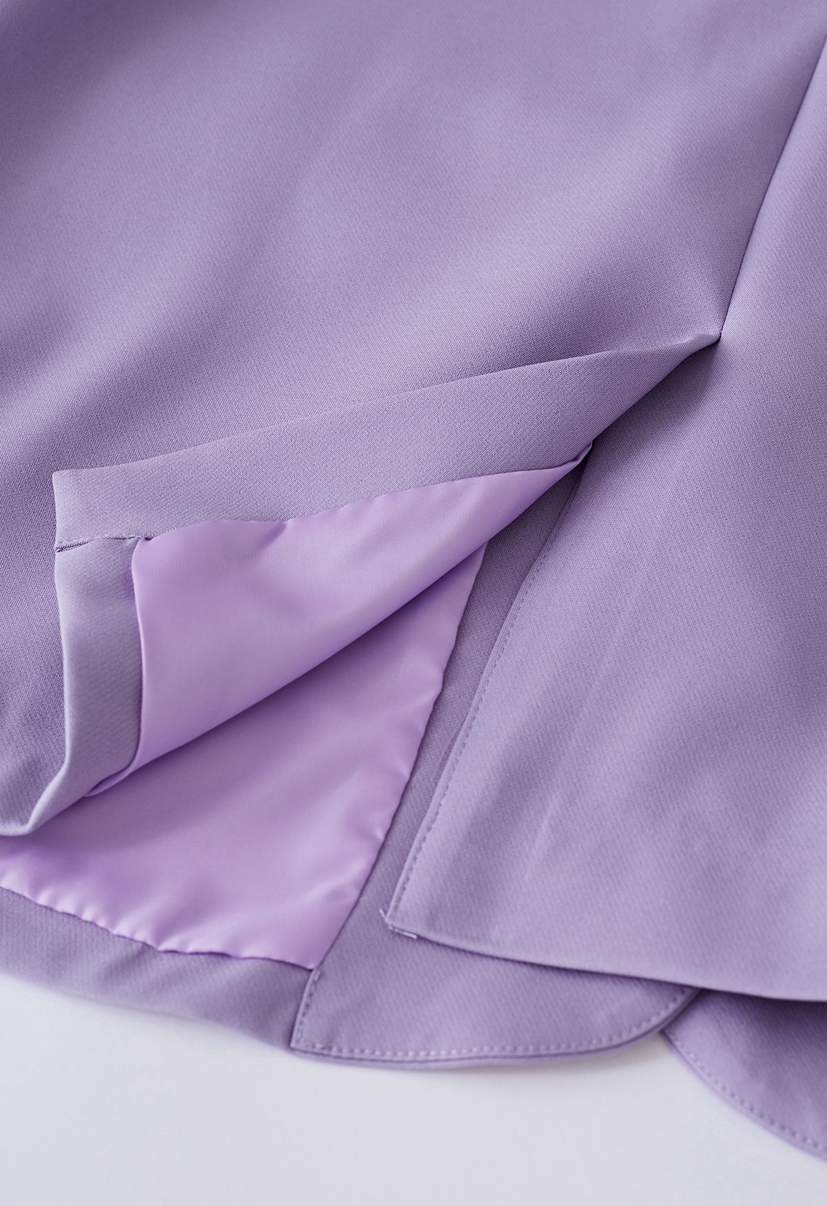 Blazer de bolsillo con solapa de color liso en lila